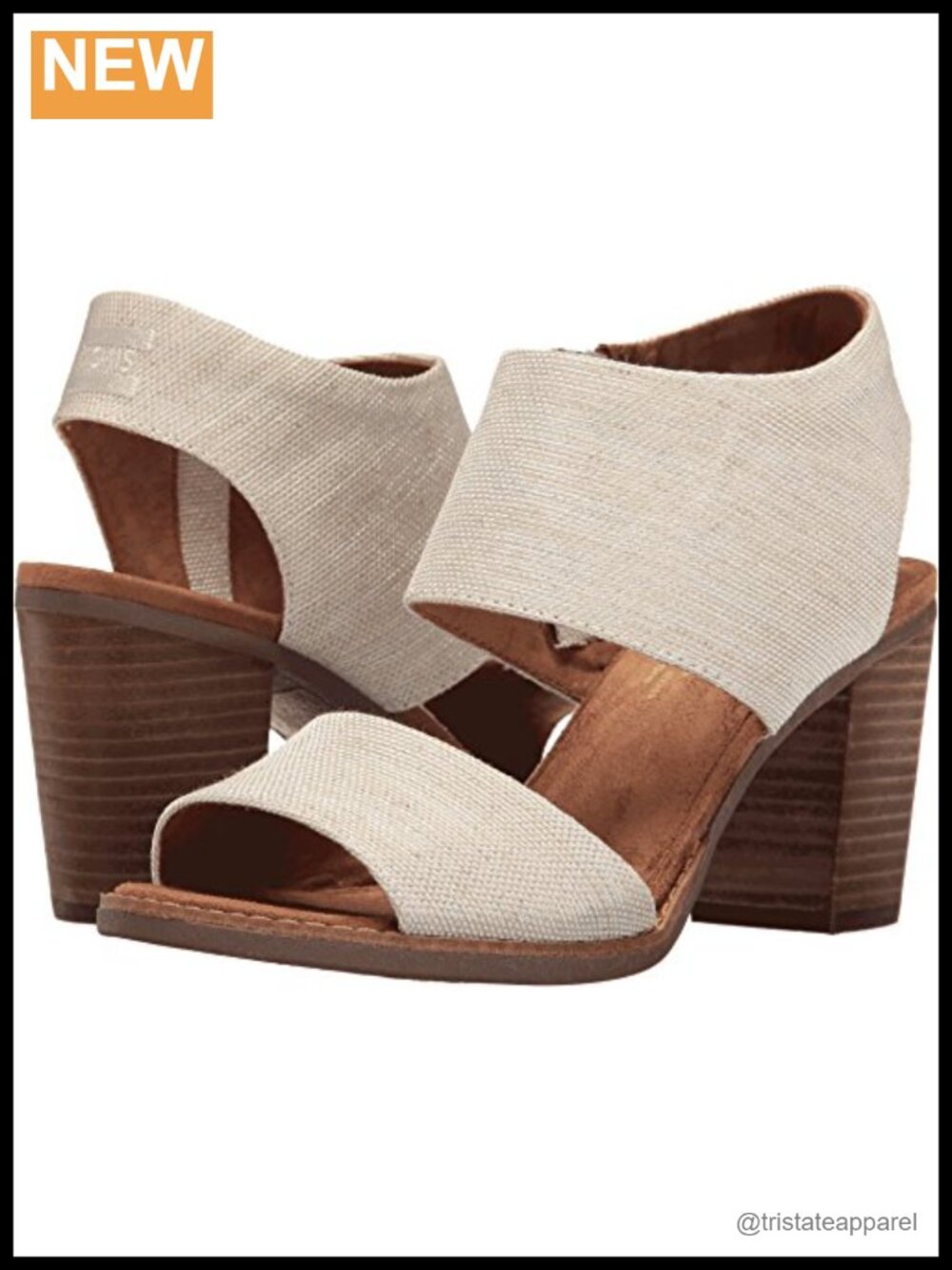Cutout Heeled Sandal Textile Upper Block Heel Ankle Strap Side Zip